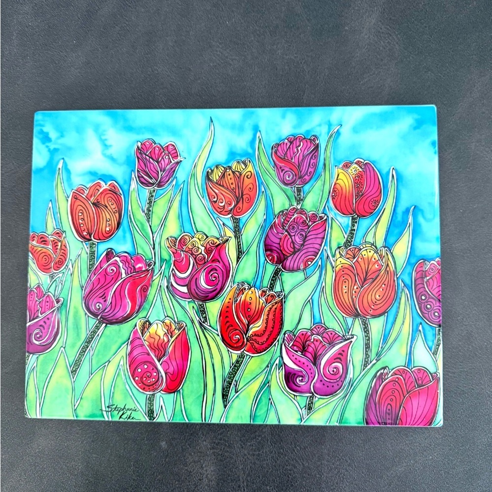 Stephanie Kiker Coastal Ceramic Art Tile 8 * 6 inches